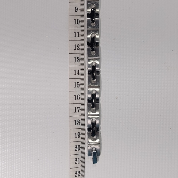 Stainless Steel Black Cross Inisex Link Bracelet - Picture 5 of 6